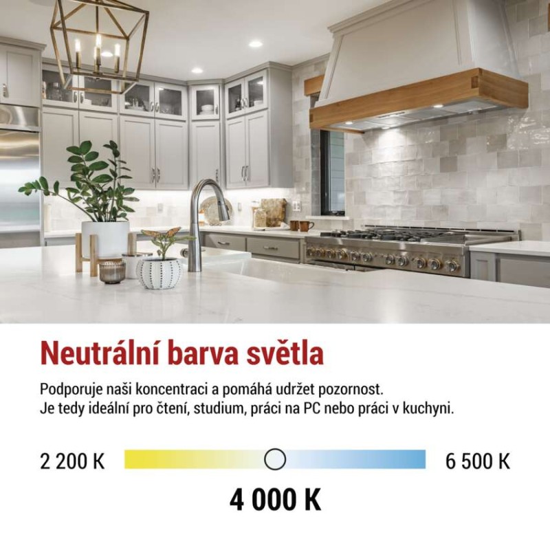 LED žárovka Classic MR16 / GU10 / 3 W (40 W) / 535 lm / Neutrální bílá