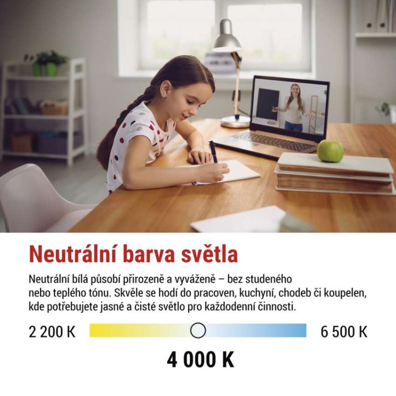 LED žárovka Classic MR16 bílá / GU10 / 7 W (72 W) / 1000 lm / neutrální bílá