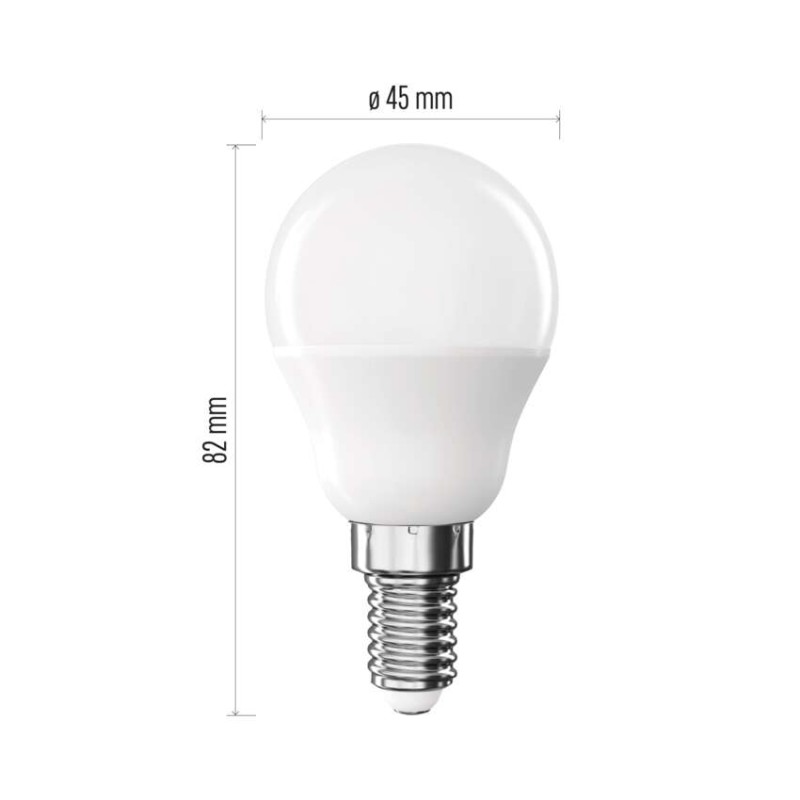LED žárovka Classic Mini Globe / E14 / 6,5 W (60 W) / 806 lm / studená bílá