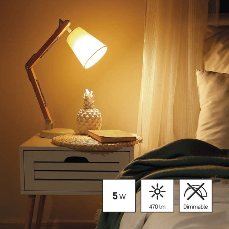 LED žárovka Classic Mini Globe 5W E14 teplá bílá