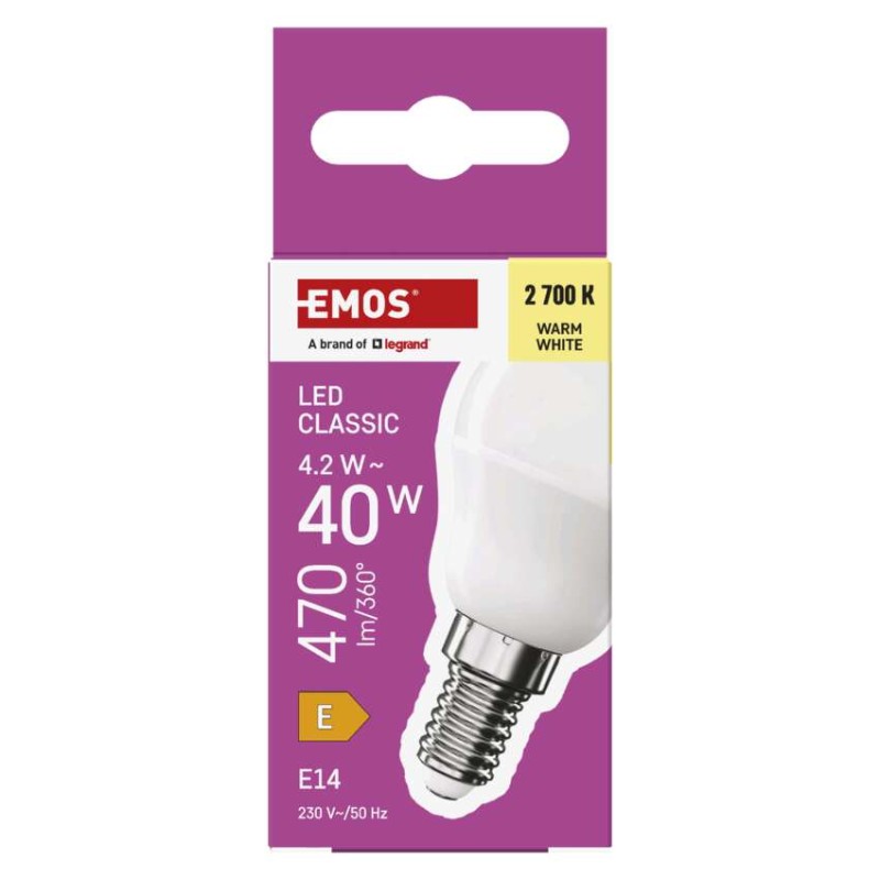 LED žárovka Classic Mini Globe / E14 / 4,2 W (40 W) / 470 lm / teplá bílá