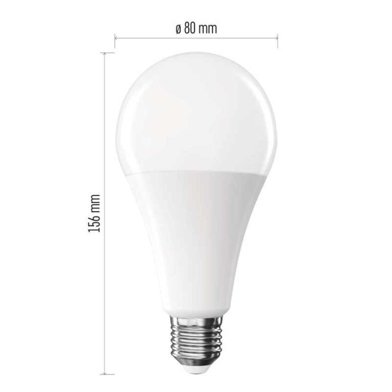 LED žárovka Classic A80 / E27 / 20 W (150 W) / 2452 lm / studená bílá