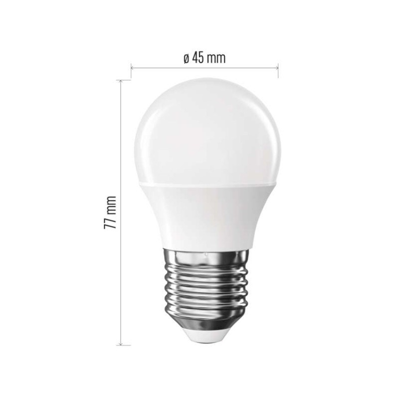 LED žárovka Classic Mini Globe / E27 / 4,2 W (40 W) / 470 lm / neutrální bílá