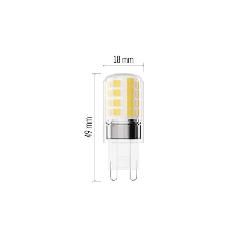LED žárovka Classic JC / G9 / 4,2 W (40 W) / 470 lm / teplá bílá
