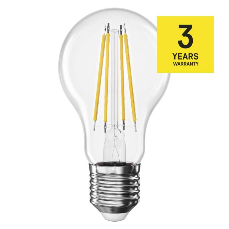 LED žárovka Filament A60 / E27 / 7,8 W (75 W) / 1060 lm / teplá bílá