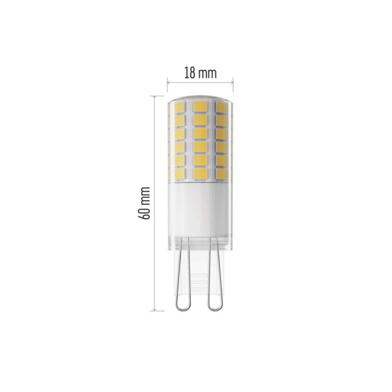 LED žárovka Classic JC / G9 / 4,3 W (48 W) / 600 lm / teplá bílá
