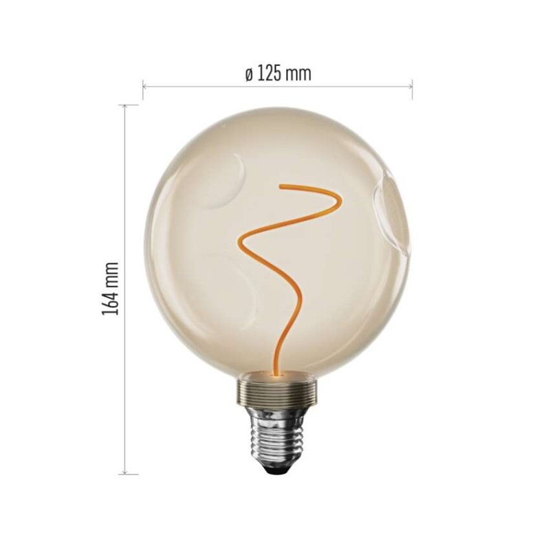 LED žárovka DECO CG125A / E27 / 4,5 W (24 W) / 240 lm / flame