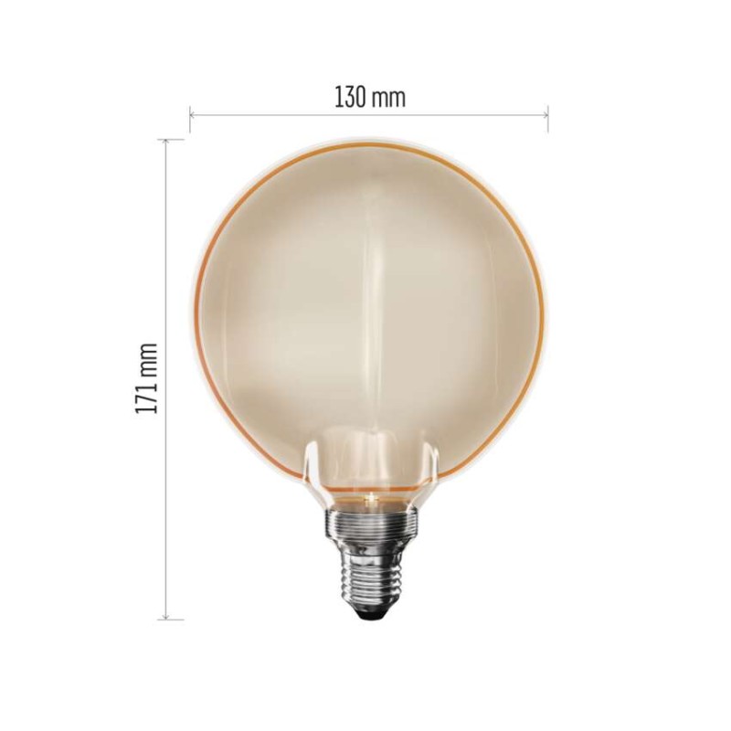 LED žárovka DECO G130OA / E27 / 4 W (22 W) / 220 lm / flame