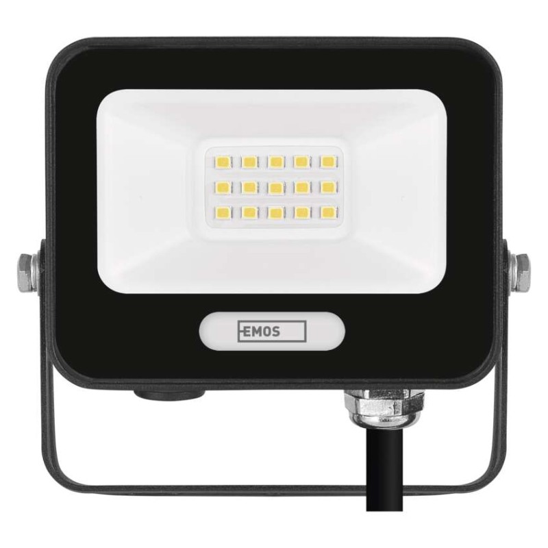 LED reflektor GLARO 10W, černý, IP65, 1000 lm, neutrální bílá