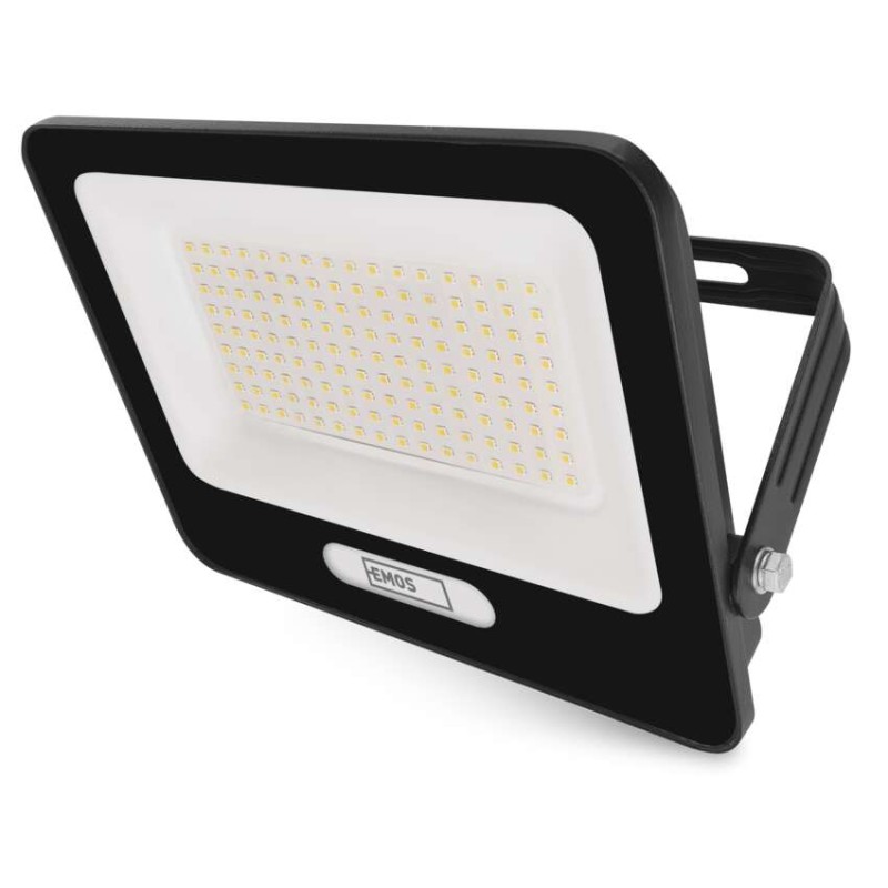 LED reflektor GLARO 100W, černý, IP65, 10000 lm, neutrální bílá