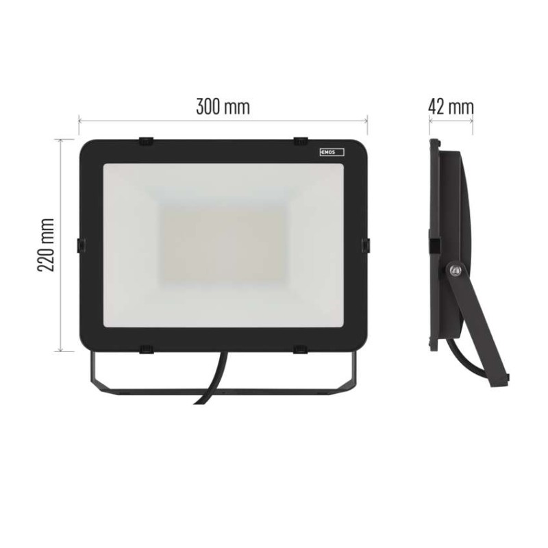 LED reflektor INOVO 100W, antracit,  neutrální bílá