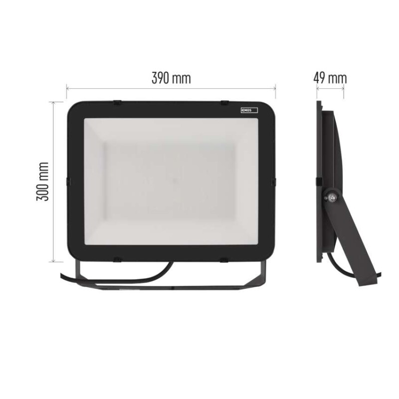 LED reflektor INOVO 200W, antracit,  neutrální bílá