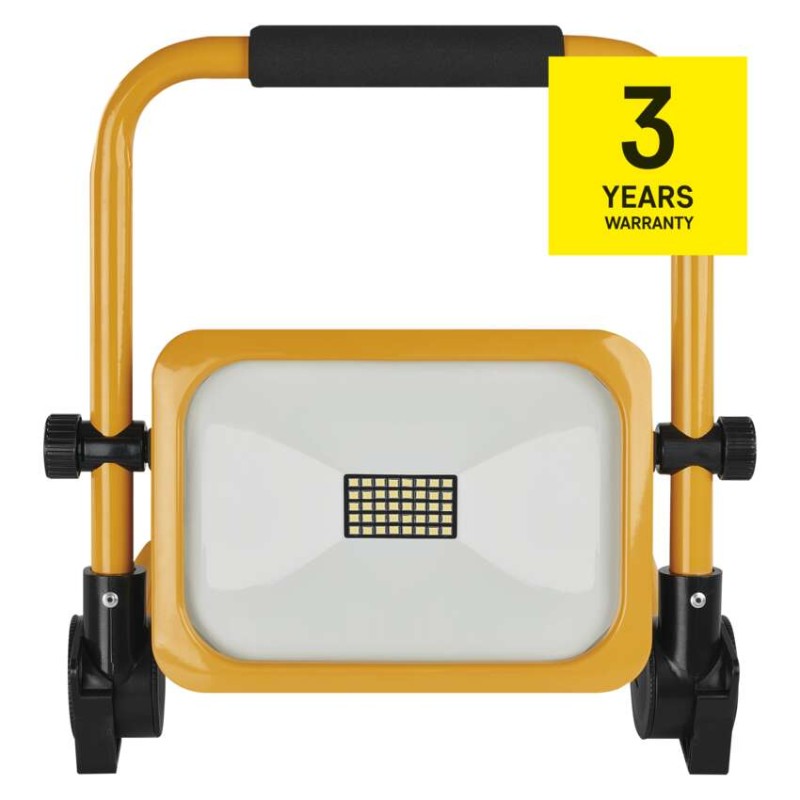 LED reflektor ACCO nabíjecí přenosný, 20W, žlutý, studená bílá