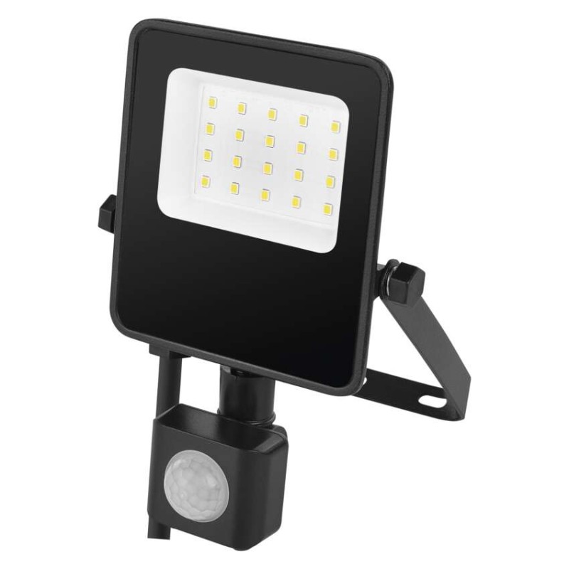 LED reflektor VISIO s pohybovým čidlem, 10 W, černý, neutrální bílá