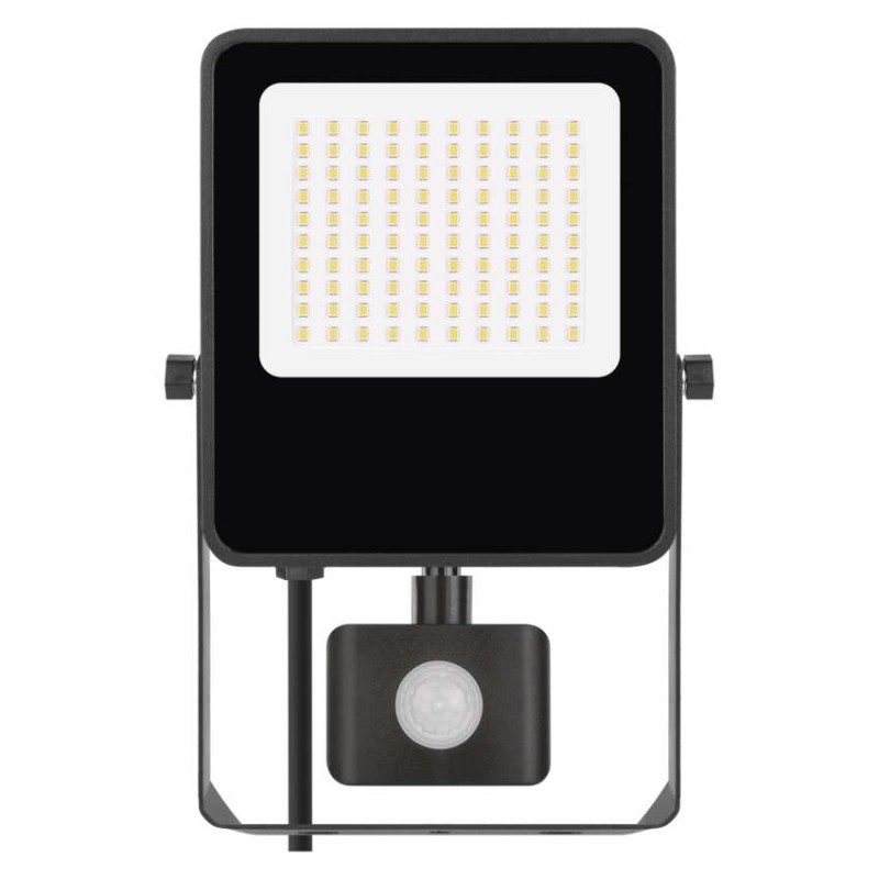 LED reflektor VISIO s pohybovým čidlem, 50 W, černý, neutrální bílá