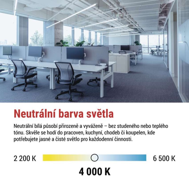 LED zářivka T8 24 W 150 cm neutrální bílá