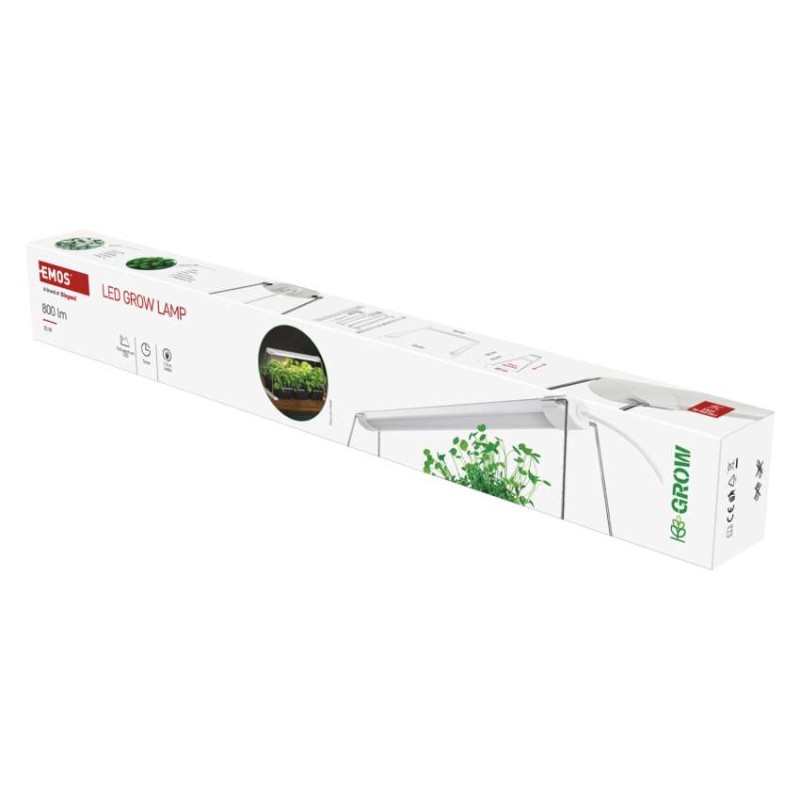 LED GROW pěstební lampa na sazenice 15 W, časovač, bílá