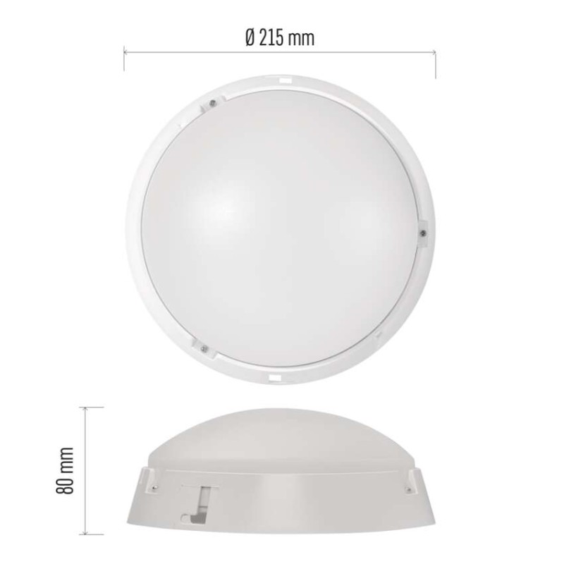 LED přisazené svítidlo ZURI, kruhové černá/bílá 14W teplá bílá