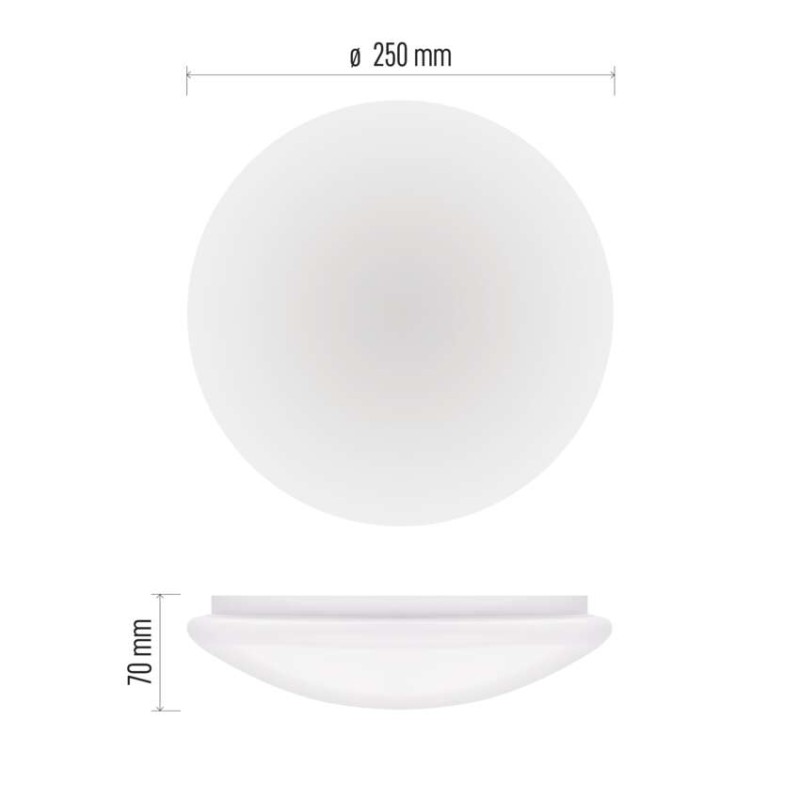 LED přisazené svítidlo TIVI, kruhové bílé 5,2W, IP44, neutrální bílá
