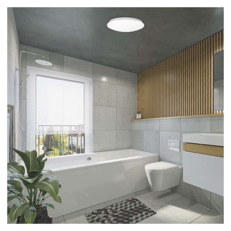 LED přisazené svítidlo TIVI, kruhové bílé 5,2W, IP44, neutrální bílá