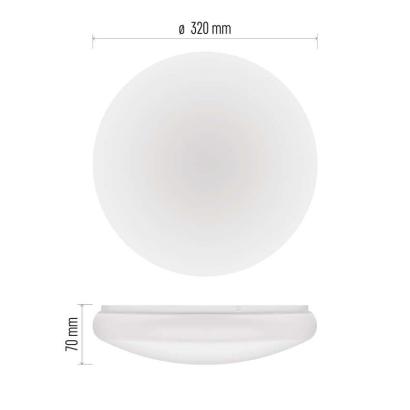 LED přisazené svítidlo TIVI, kruhové bílé 8,6W, IP44, neutrální bílá