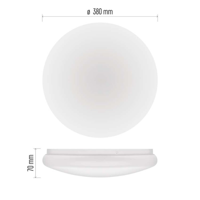 LED přisazené svítidlo TIVI, kruhové bílé 12,5W, IP44, CCT