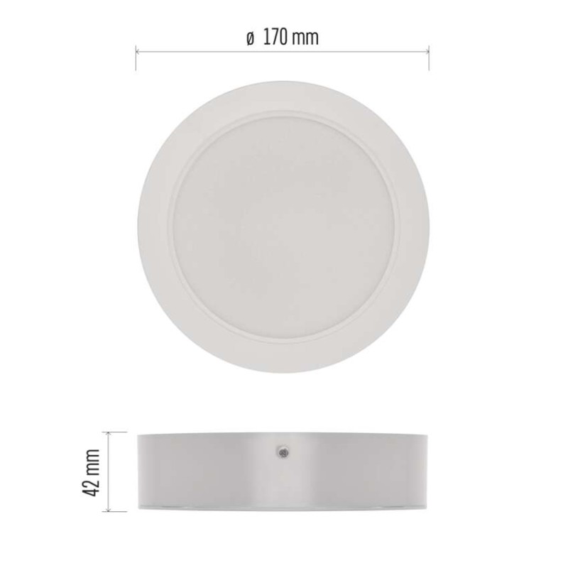 LED přisazené svítidlo RUBIC, kruhové, 18W neutrální bílá