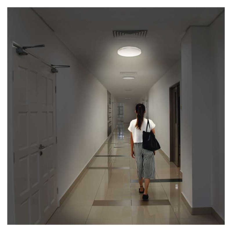 LED přisazené svítidlo TORI s pohyb. čidl., kr. 24W n.b., IP54