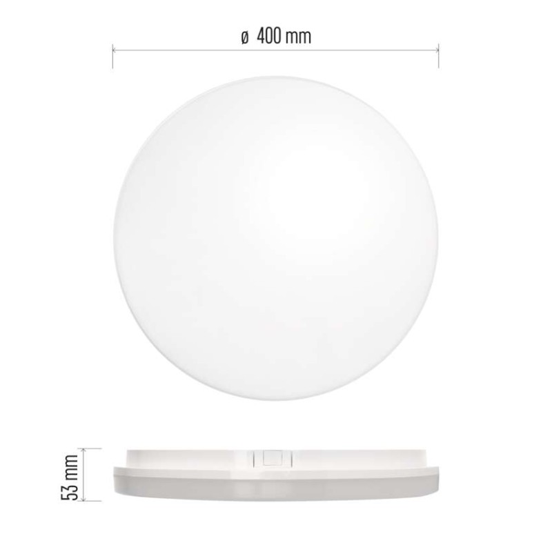 LED přisazené svítidlo TORI, kruhové bílé 36W neutrální b., IP54