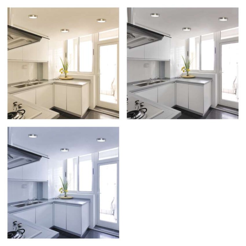LED přisazené svítidlo NEXXO, kruhové, stříbrné,  12,5W, se změnou CCT