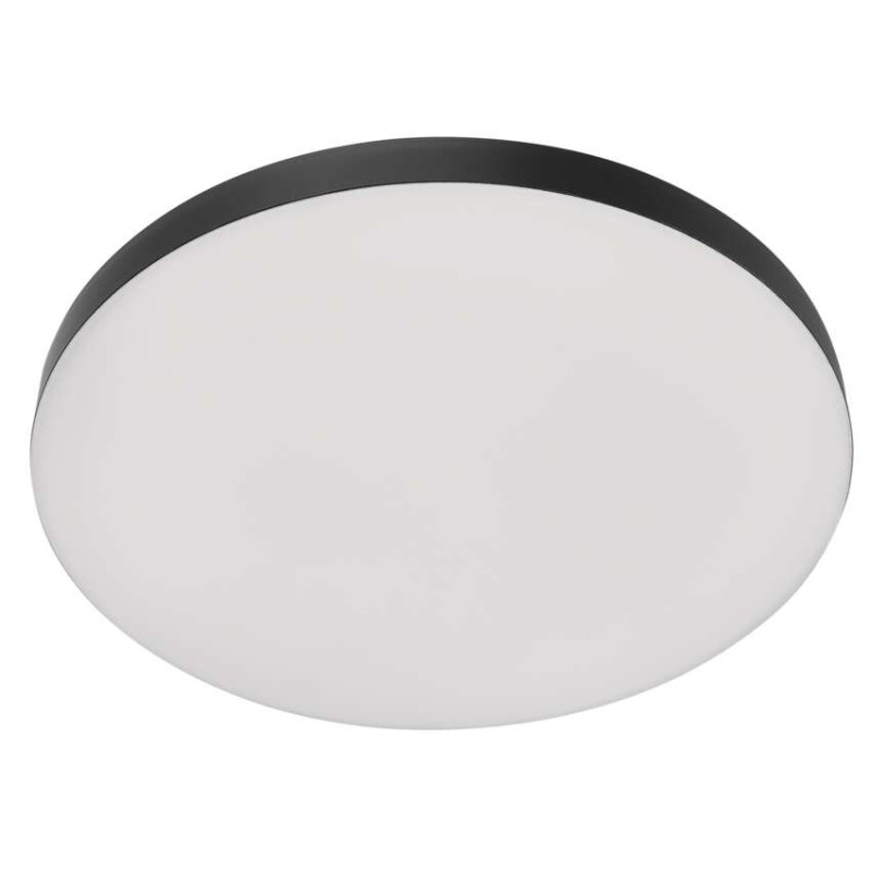 LED přisazené svítidlo DIONI kruhové, černé, 15W, se změnou CCT