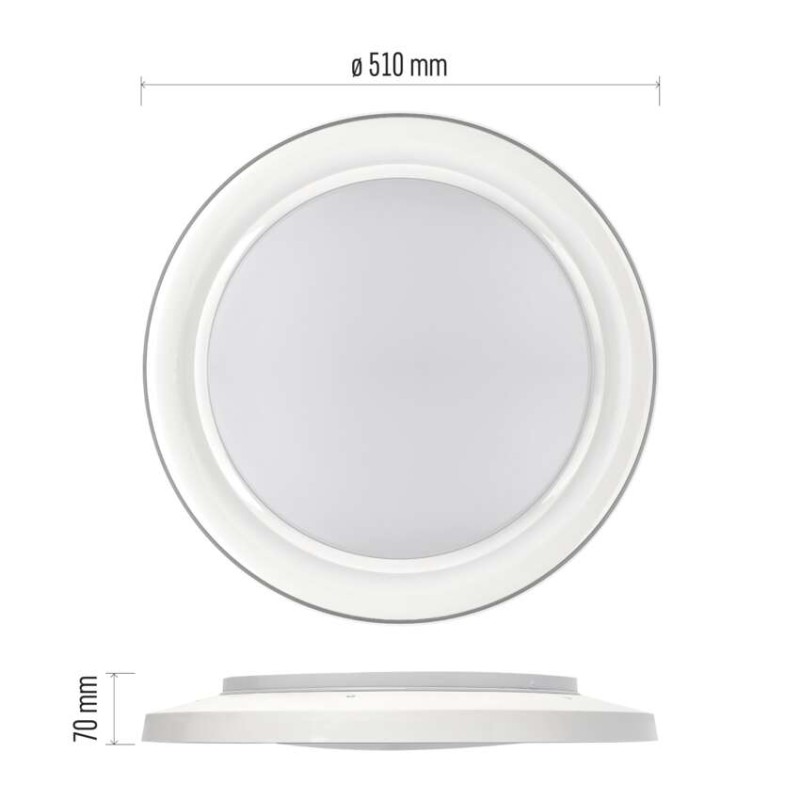 LED přisazené svítidlo REMI, kruhové 45W, stmív. se změnou CCT