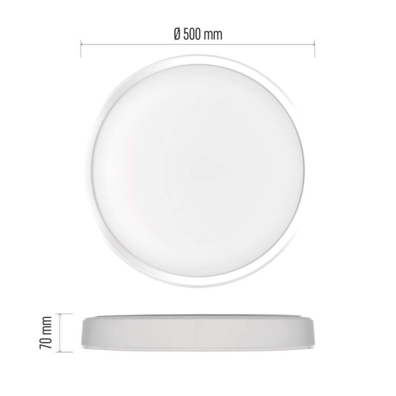 LED přisazené svítidlo ILVI, kruhové 45W, stmív. se změnou CCT