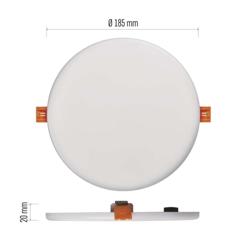 LED vestavné svítidlo VIXXO, kruhové, bílé, 19W neutr. b., IP65