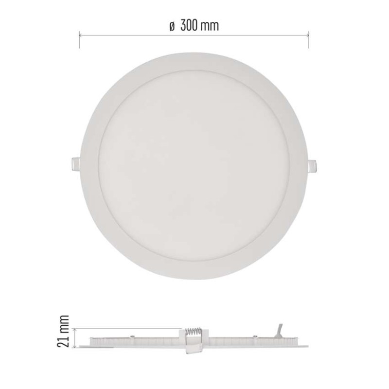 LED vestavné svítidlo NEXXO, kruhové, bílé, 25W, neutrální bílá