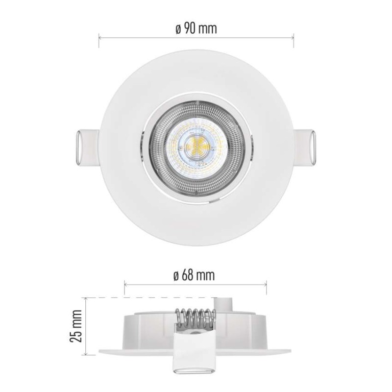 LED bodové svítidlo SIMMI bílé, kruh 5W teplá bílá