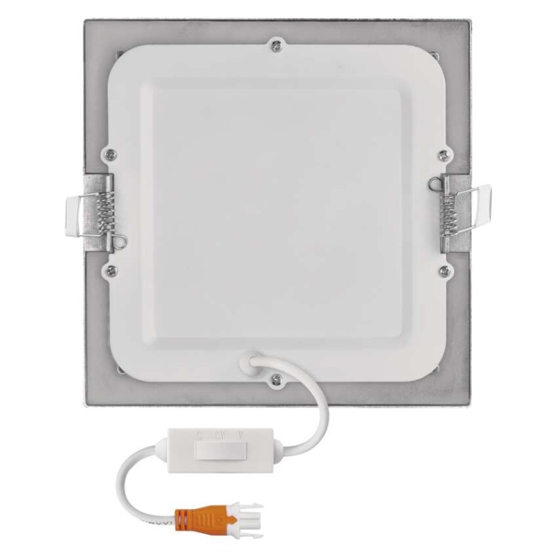 LED vestavné svítidlo NEXXO, čtvercové, stříbrné, 12,5W, se změnou CCT