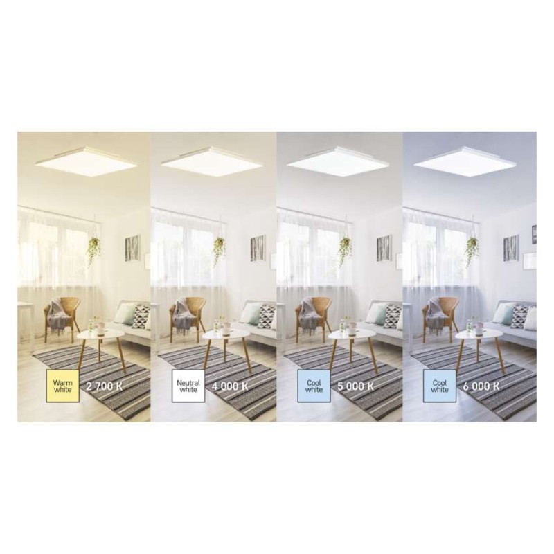LED přisazené svítidlo RIVI, čtvercové 20W, stmív. se změnou CCT