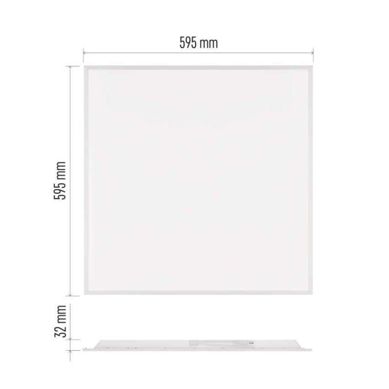 LED panel LUXXO backlit 60×60, čtvercový vestavný bílý, 22W neutr. b.