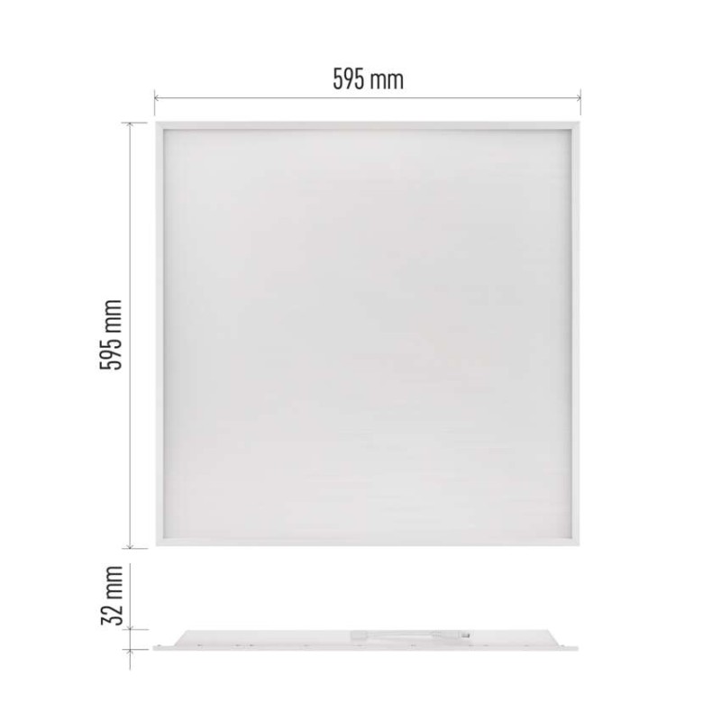 LED panel LUXXO backlit 60×60, čtvercový vestavný bílý, 22W neutr. b. UGR