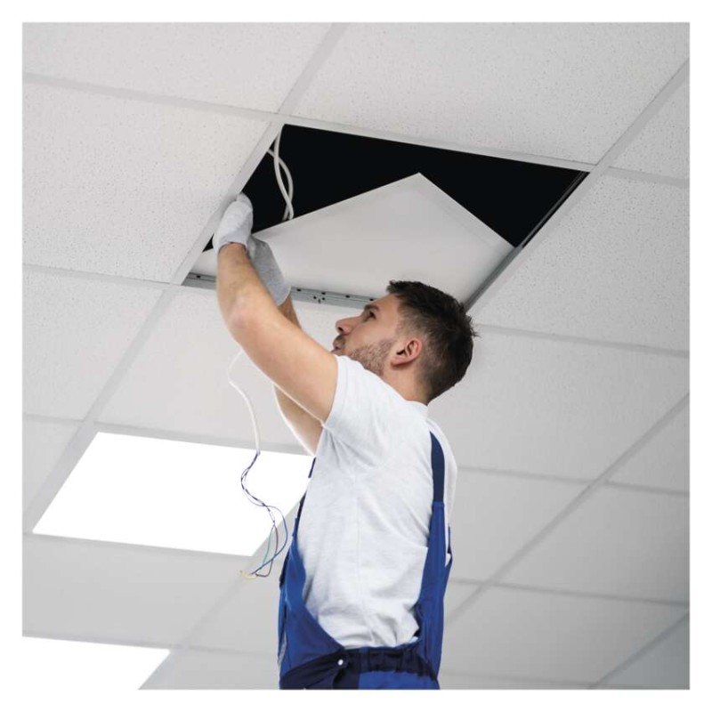 LED panel LEXXO backlit 60×60, čtvercový vestavný bílý, 30W neutr. b.