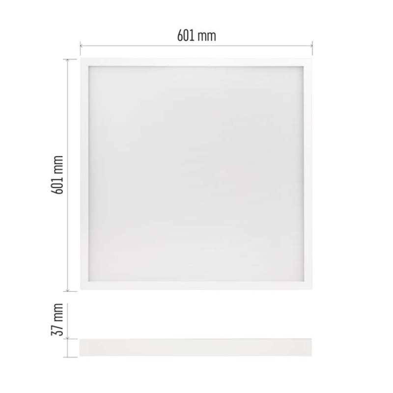 LED panel VEXXO 60×60, čtvercový přisazený bílý, 33W, neutrální bílá