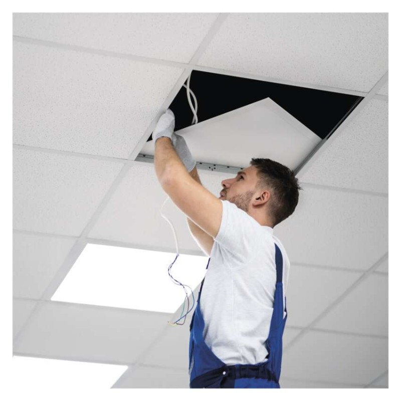 LED panel REXXO backlit 60×60, čtvercový vestavný bílý, 36W neutr. b. UGR