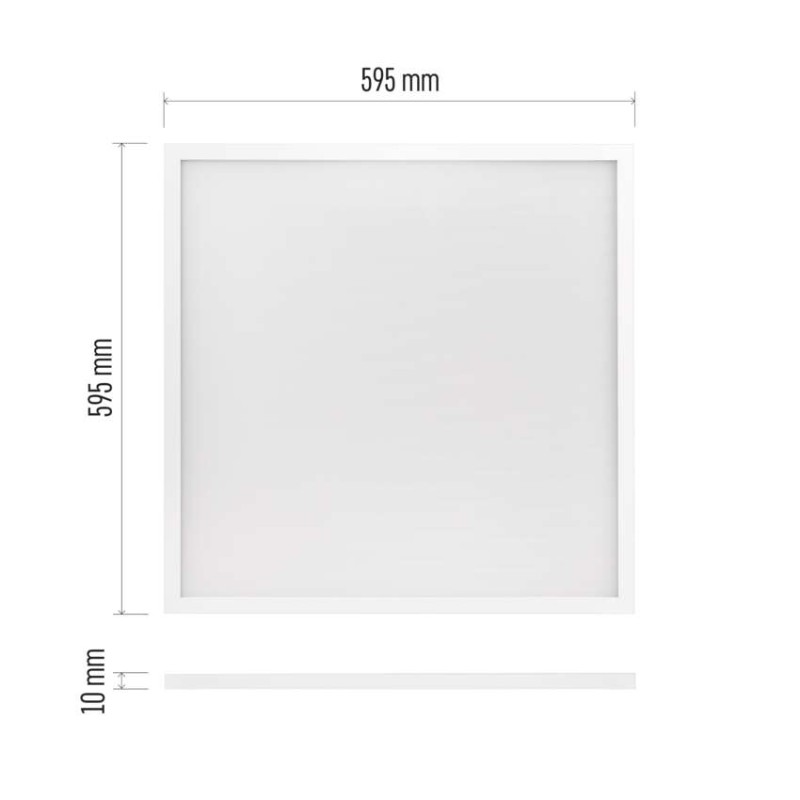 LED panel MAXXO 60×60, čtvercový vestavný bílý, 36W neutr. b. UGR
