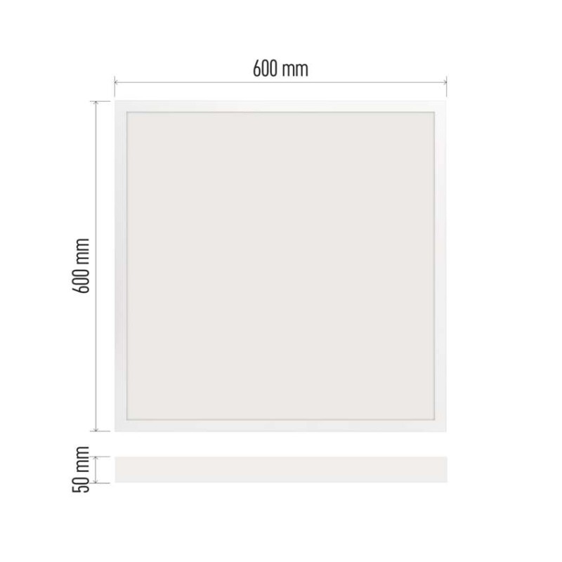 LED panel BAXXO 60×60, čtvercový přisazený bílý, 36W neutr. bílá