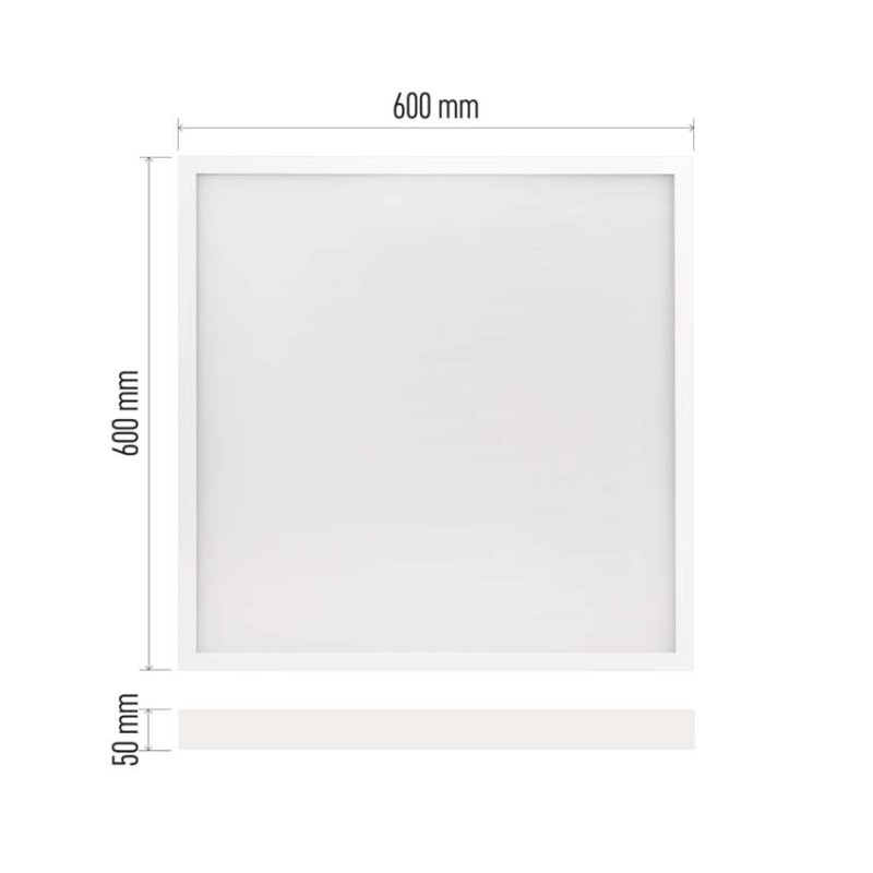 LED panel BAXXO 60×60, čtvercový přisazený bílý, 36W neutr. bílá UGR