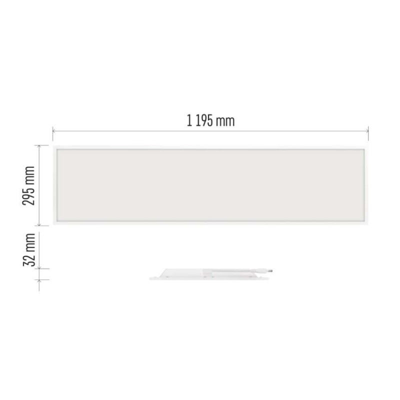 LED panel LUXXO 30×120, obdélníkový vestavný bílý, 22W, neutrální bílá