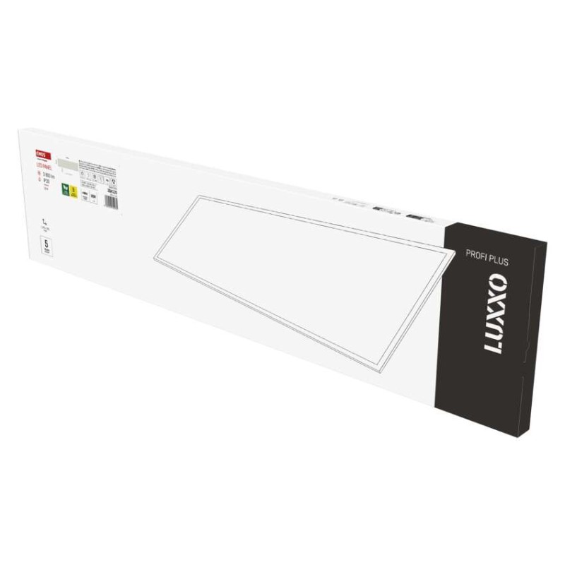 LED panel LUXXO 30×120, obdélníkový vestavný bílý, 22W, neutrální bílá UGR
