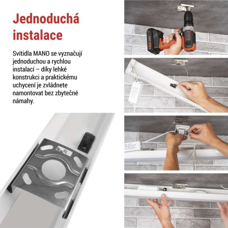 LED lineární svítidlo MANO 40W neutrální bílá