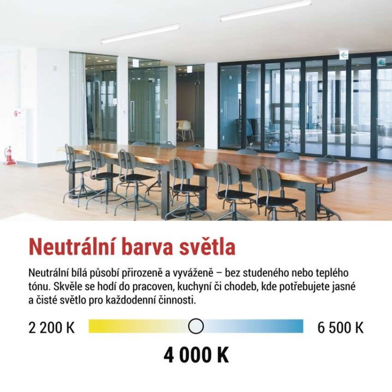 LED lineární svítidlo MANO 40W neutrální bílá